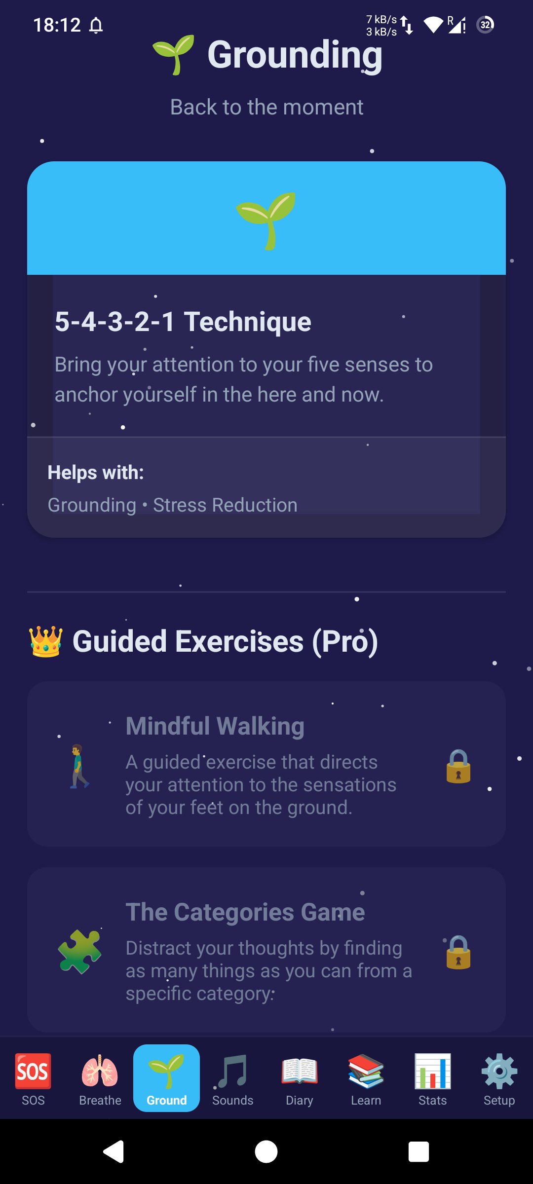 Captura de pantalla del ejercicio de anclaje